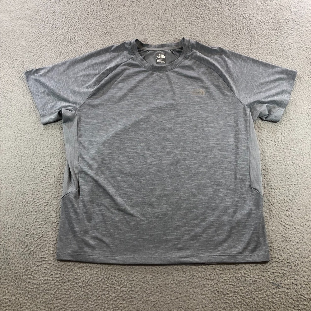 the north face t shirt mens XL gray flash dry polyester active base layer gym